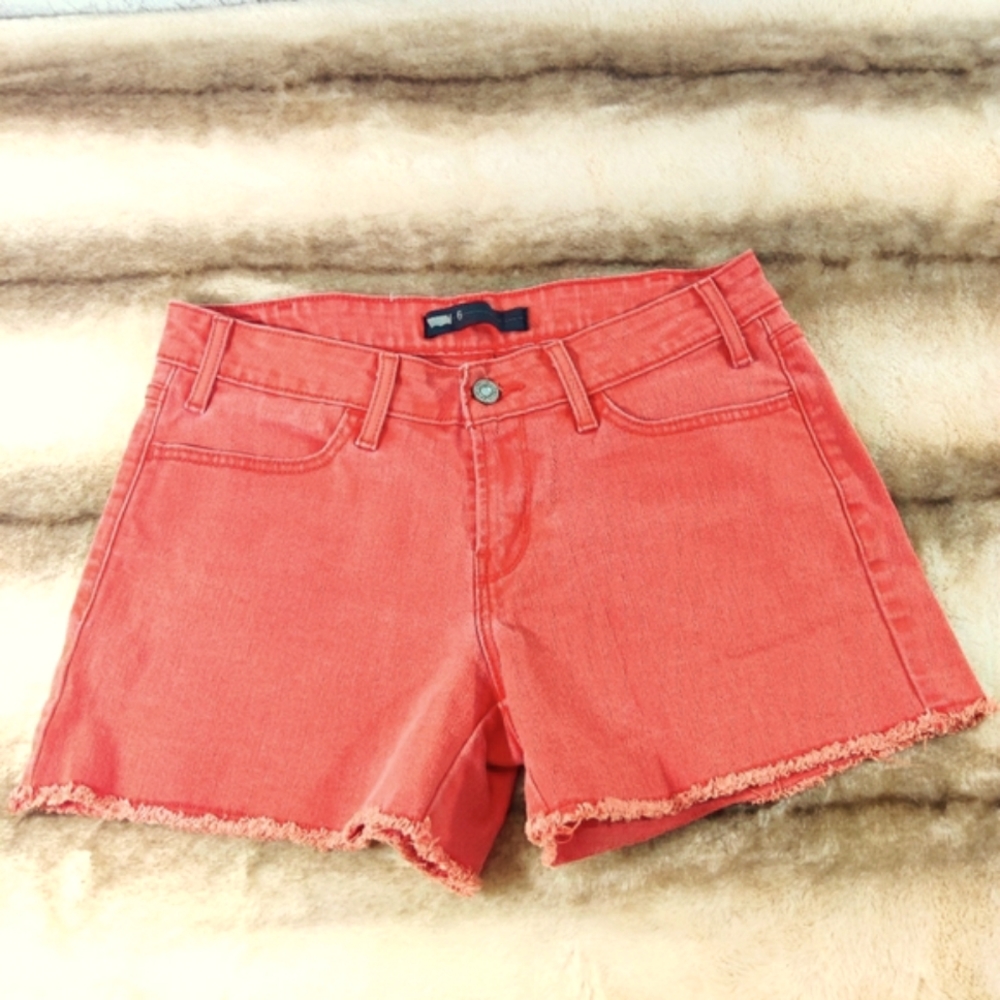 Women's Orange Levi's Denim Cutoff Shorts